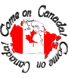 Messages English Come on Canada Map - Flag 