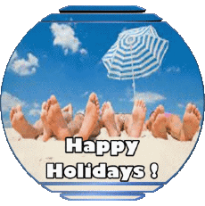 Messagi Inglese Happy Holidays Sfondo trasparente 02 