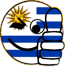 Drapeaux Amériques Uruguay Smiley - OK 