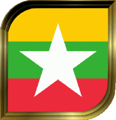 Bandiere Asia Burma Quadrato 