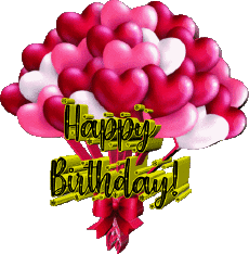 Messagi Inglese Happy Birthday Balloons - Confetti 009 