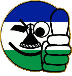Fahnen Afrika Lesotho Smiley - OK 