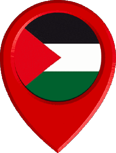 Drapeaux Asie Palestine Epingle de Localisation 
