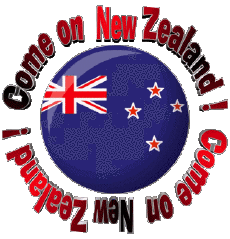 Mensajes Inglés Come on New Zealand Map - Flag 