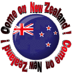 Messages Anglais Come on New Zealand Map - Flag 