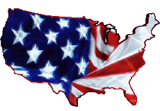 Drapeaux Amériques U.S.A - National carte 
