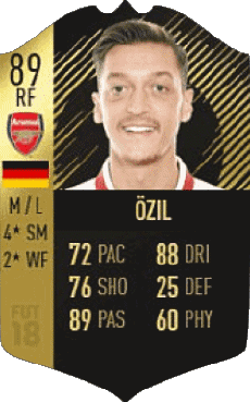 Multimedia Videospiele F I F A - Karten Spieler Deutschland Mesut Özil 