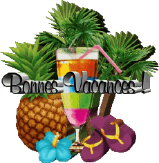 Nachrichten Französisch Bonnes Vacances Transparenter Hintergrund 16 