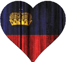 Bandiere Europa Liechtenstein Cuore 