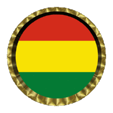 Drapeaux Amériques Bolivie Rond - Anneaux 