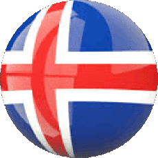 Drapeaux Europe Islande Rond 