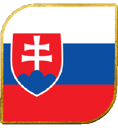 Drapeaux Europe Slovaquie Carré 