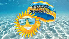 Messagi Francese Bonnes Vacances Sfondo animato 002 