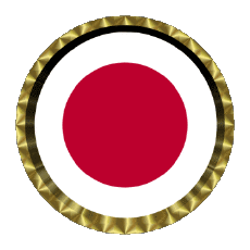 Fahnen Asien Japan Rund - Ringe 