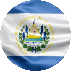 Drapeaux Amériques Salvador Rond 