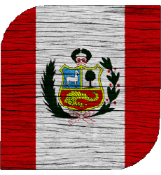 Bandiere America Perù Quadrato 