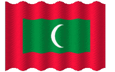 Banderas Asia Maldivas Ondulación 