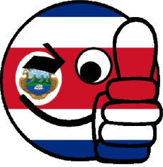 Fahnen Amerika Costa Rica Smiley - OK 