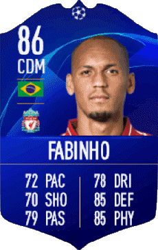 Multimedia Vídeo Juegos F I F A - Jugadores  cartas Brasil Fabinho - Fábio Henrique Tavares 