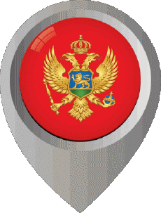 Fahnen Europa Montenegro Standort-Pin 