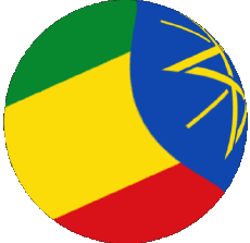 Fahnen Afrika Äthiopien Kugel - Würfel 