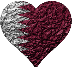 Flags Asia Qatar Heart 