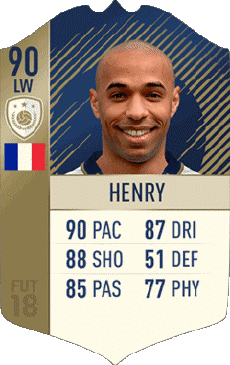 2009-Multimedia Videospiele F I F A - Karten Spieler Frankreich Thierry Henry 2009