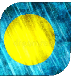 Bandiere Oceania Palau Quadrato 