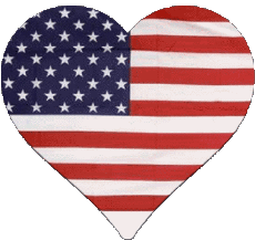 Fahnen Amerika U.S.A - National Herz 