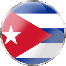 Fahnen Amerika Kuba Runde 