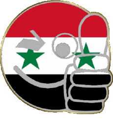 Fahnen Asien Syrien Smiley - OK 