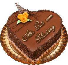 Messages Allemand Alles Gute zum Geburtstag Kuchen 002 