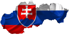 Banderas Europa Eslovaquia Mapa 
