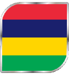 Flags Africa Mauritius Square 