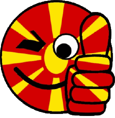 Fahnen Europa Mazedonien Smiley - OK 