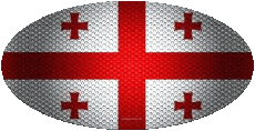 Fahnen Asien Georgia Oval 01 