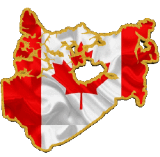 Drapeaux Amériques Canada Carte 