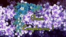 Nachrichten Italienisch Buon Compleanno Floreale Animierter Hintergrund 002 