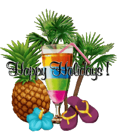 Messagi Inglese Happy Holidays Sfondo trasparente 16 