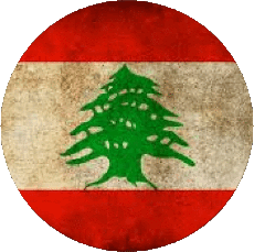 Drapeaux Asie Liban Rond 