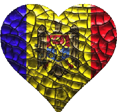 Flags Europe Moldova Heart 