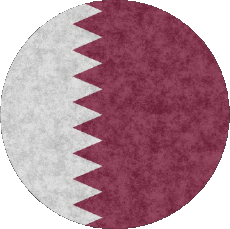 Drapeaux Asie Qatar Rond 