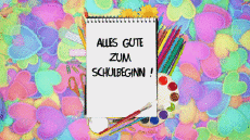 Mensajes Alemán Alles Gute zum Schulbeginn Fondo animado 007 