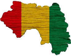 Bandiere Africa Guinea Carta Geografica 