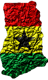Flags Africa Ghana Map 