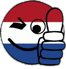 Fahnen Europa Niederlande Smiley - OK 