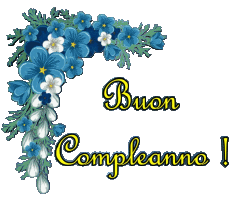 Messages Italien Buon Compleanno Floreale Fond Transparent 002 