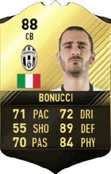 Multimedia Vídeo Juegos F I F A - Jugadores  cartas Italia Leonardo Bonucci 