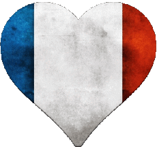 Fahnen Europa Frankreich National Herz 