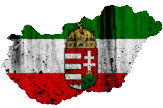 Banderas Europa Hungría Mapa 